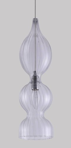 Светильник подвесной IRIS SP1 B TRANSPARENT Crystal Lux прозрачный 1 лампа, основание хром в стиле современный  фото 2